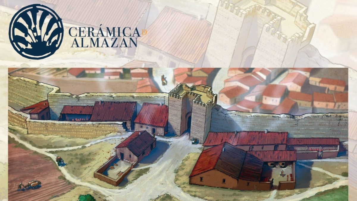 Recreación de los alfares que había en la Puerta del Mercado de Almazán en 1753.