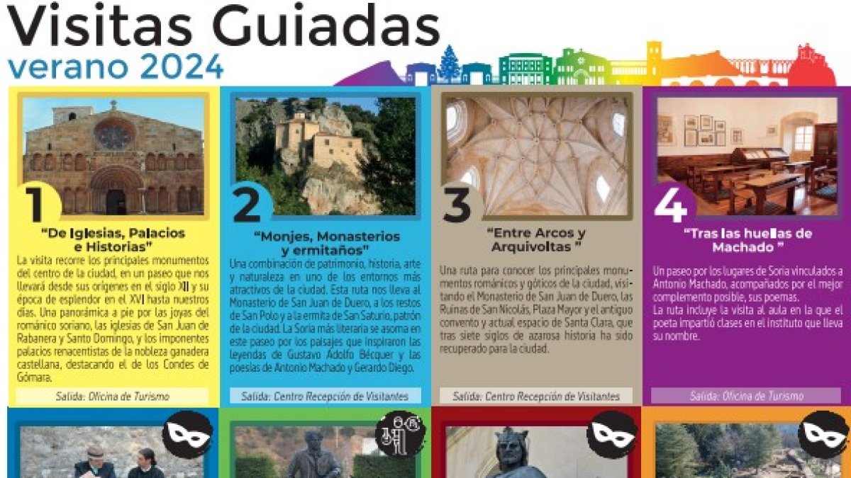 Cartel de las visitas guiadas de este verano