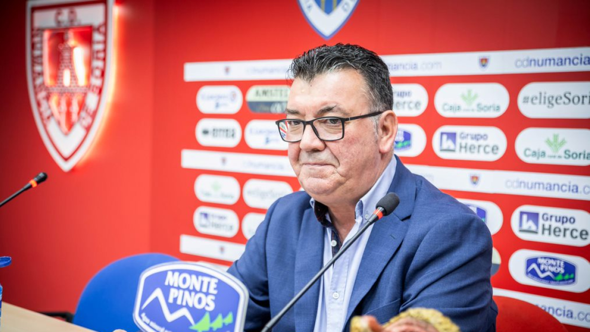 Patricio de Pedro en su presentación como presidente del Numancia.