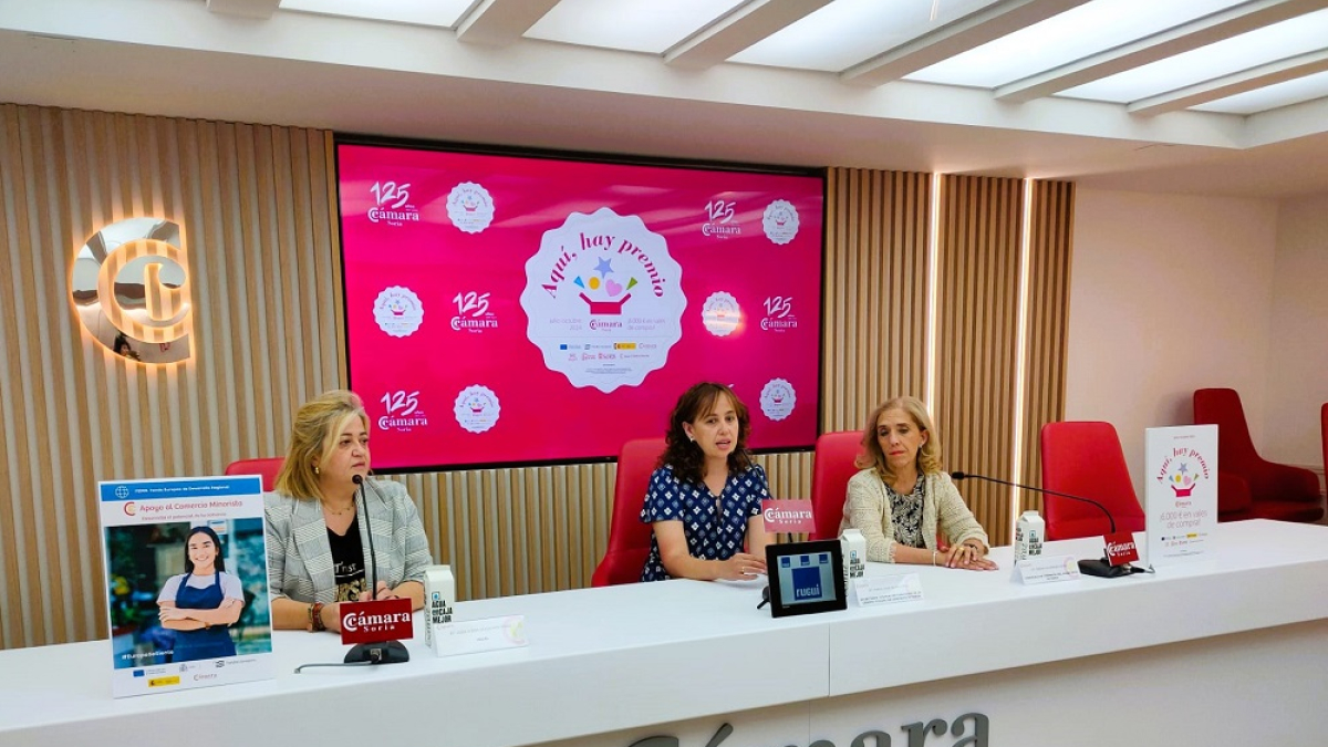 Presentación de 'Aquí hay Premio', la campaña para fomentar las compras en Soria.