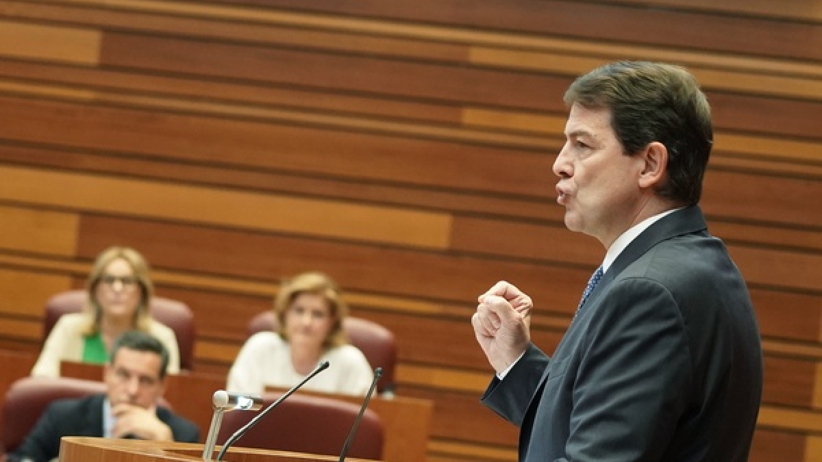 El presidente de Castilla y León esta mañana.