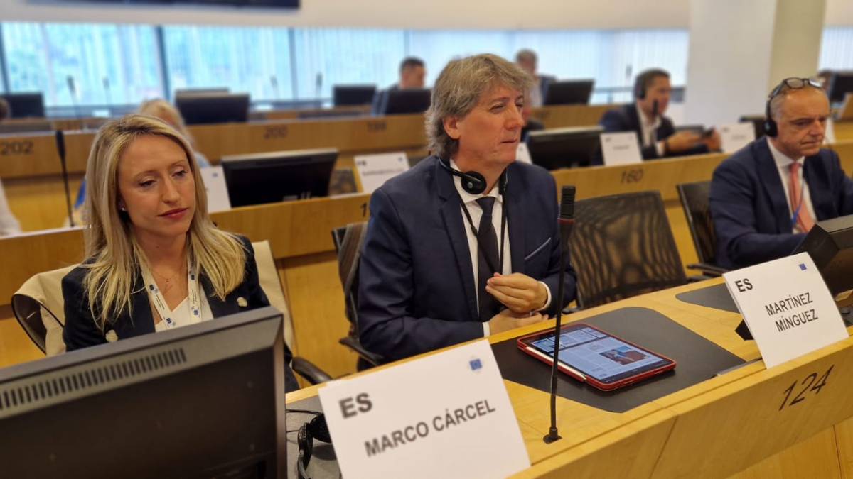 Carlos Martínez durante su presencia en Bruselas.