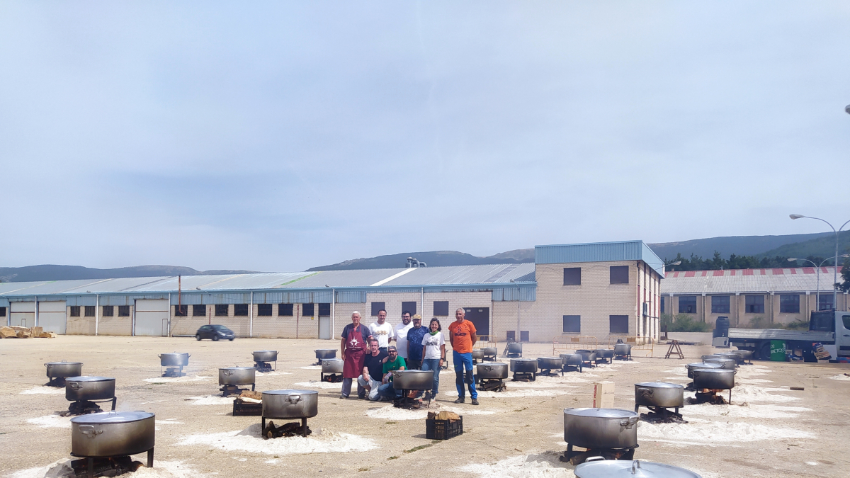 Caldereta en las fiestas de Covaleda.