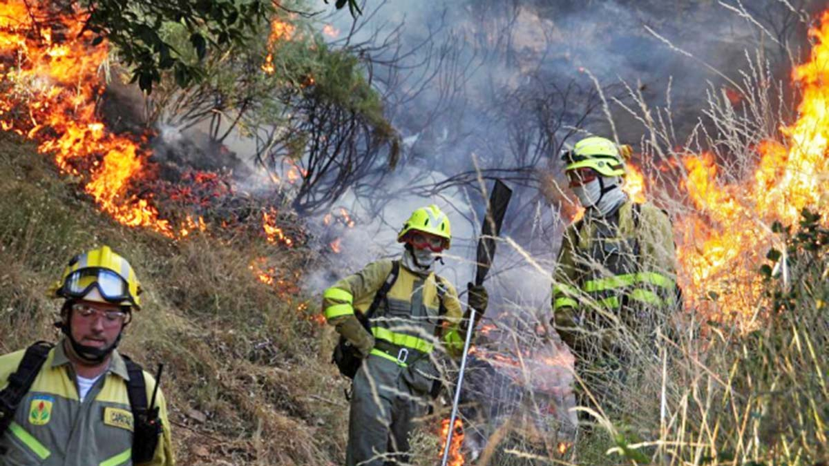 Imagen de archivo de un incendio.