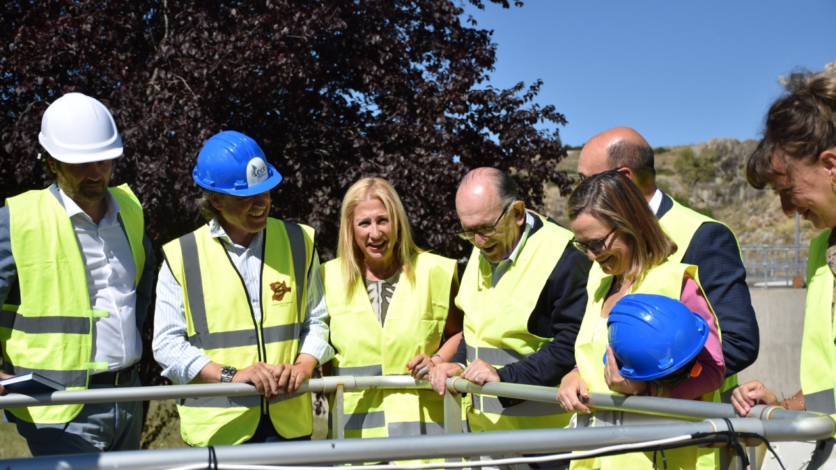 Visita a las obras de la depuradora.