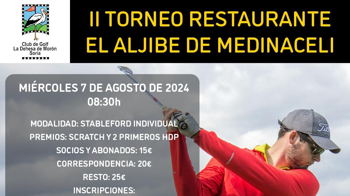 Cartel del Torneo de Golf en Morón.