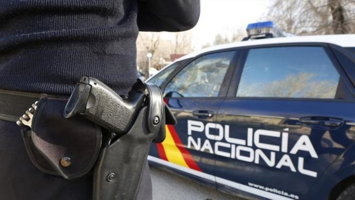 Un agente y un vehículo de la Policía Nacional - Archivo
