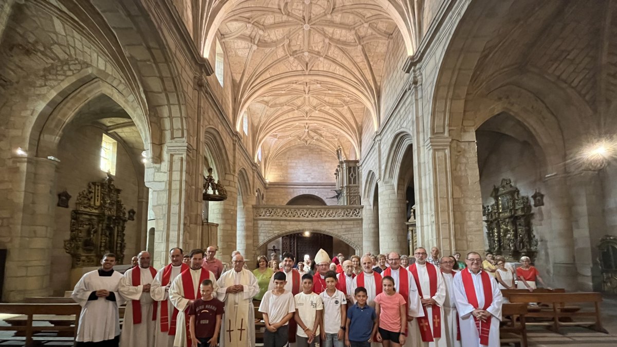 Un momento de la celebración del Día del Misionero este sábado en Vinuesa.