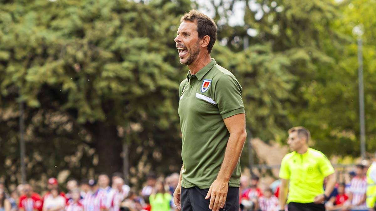 Aitor Calle durante un encuentro de esta pretemporada.