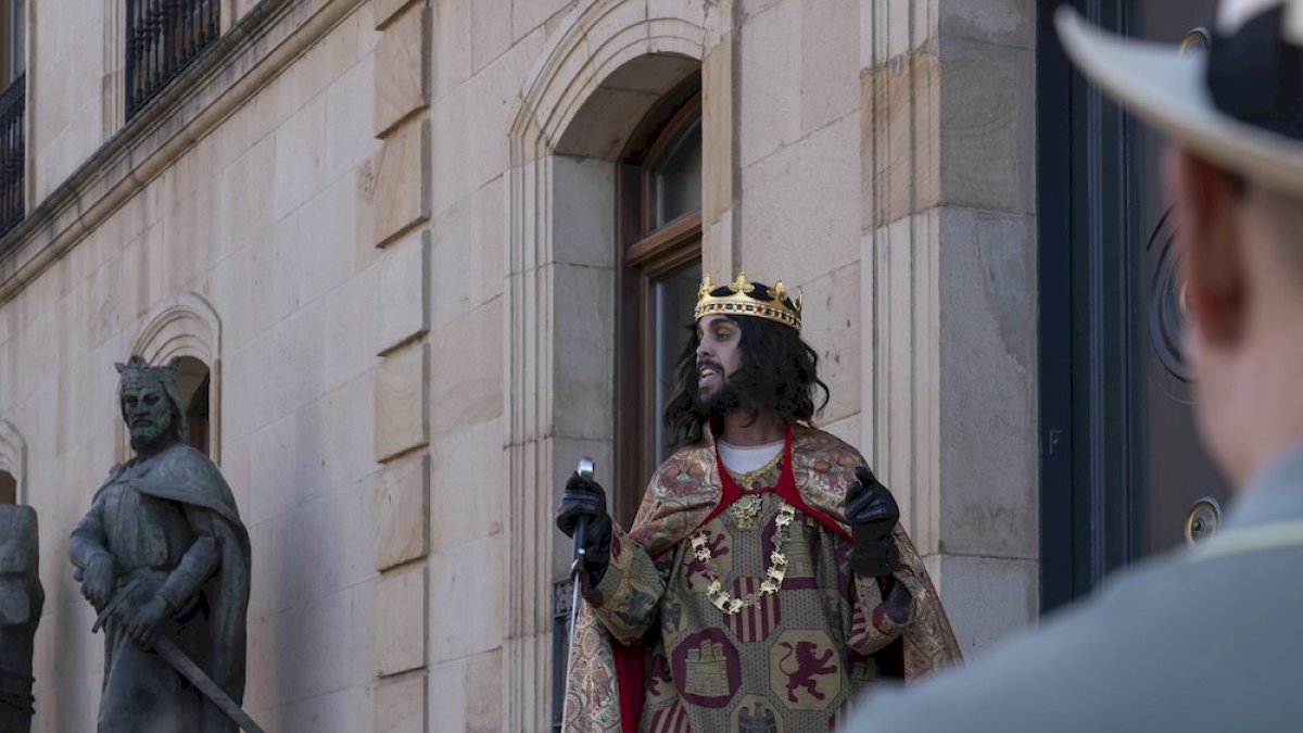 Los actores se encontraban en los principales monumentos de Soria