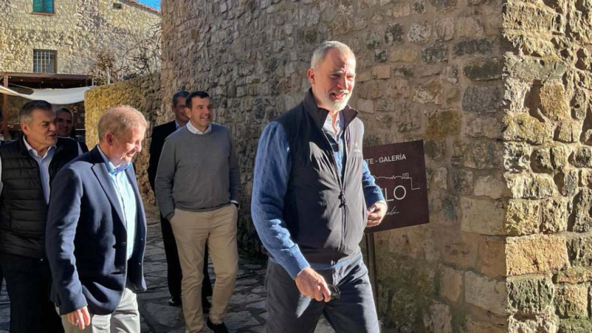 El Rey en su visita privada a Medinaceli en el mes de febrero.