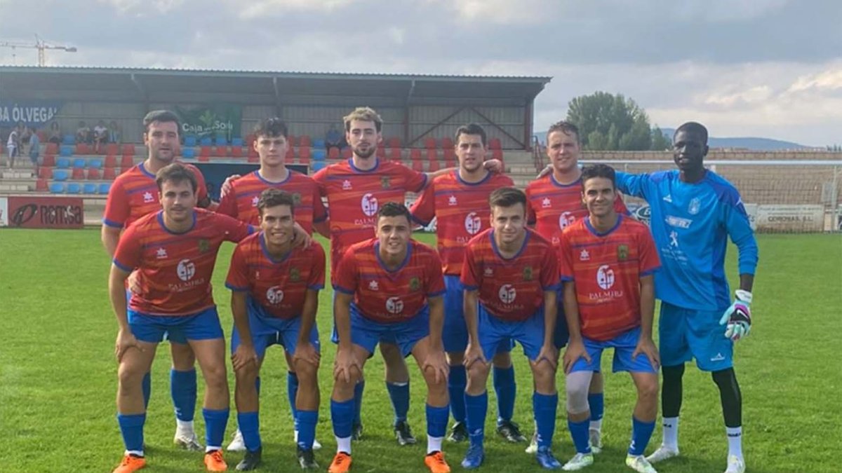 Uno de los onces de la S.D. Ólvega.