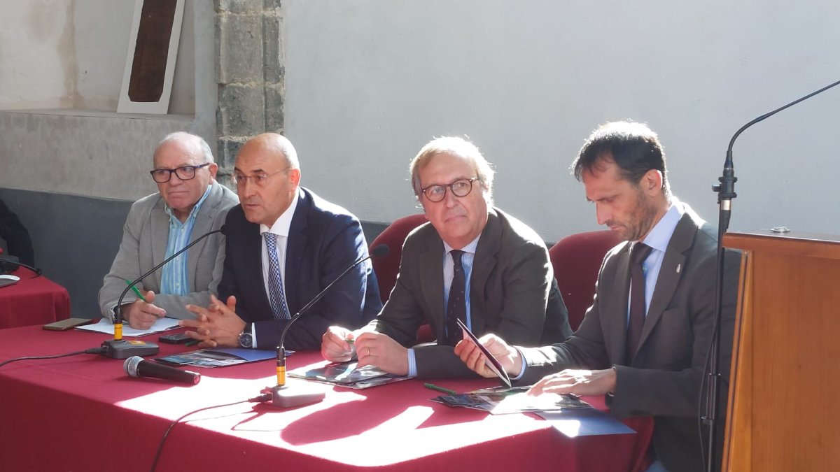 José Javier Gómez Pardo, Jesús Manuel Alonso, Ángel González y Enrique Rubio, en las jornadas.