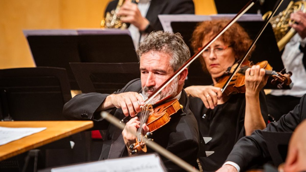 Músicos de la OSCyL en un concierto en Soria.