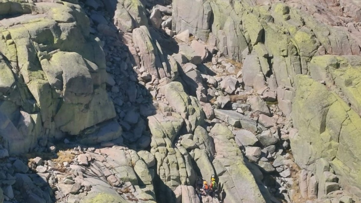 Imagen del rescate en Gredos
