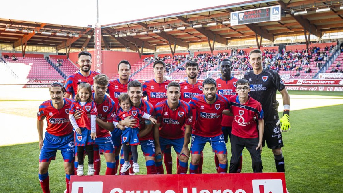 Once inicial del Numancia de hace dos jornadas en la victoria por la mínima ante el Deportivo Fabril