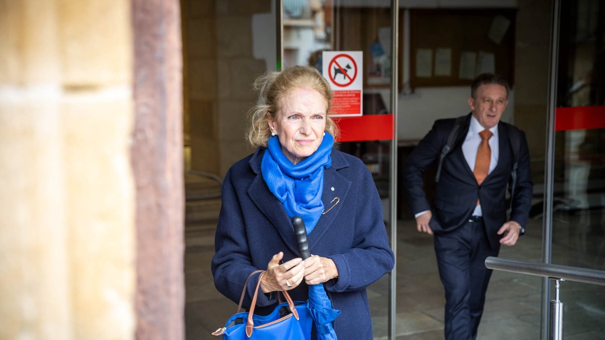Pilar González de Gregorio a la salida del juicio por la herencia de su hermanastra, Rosario Bermudo.