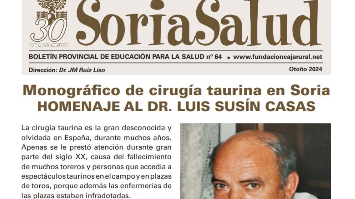 Portada del número 64 de Soria Salud.