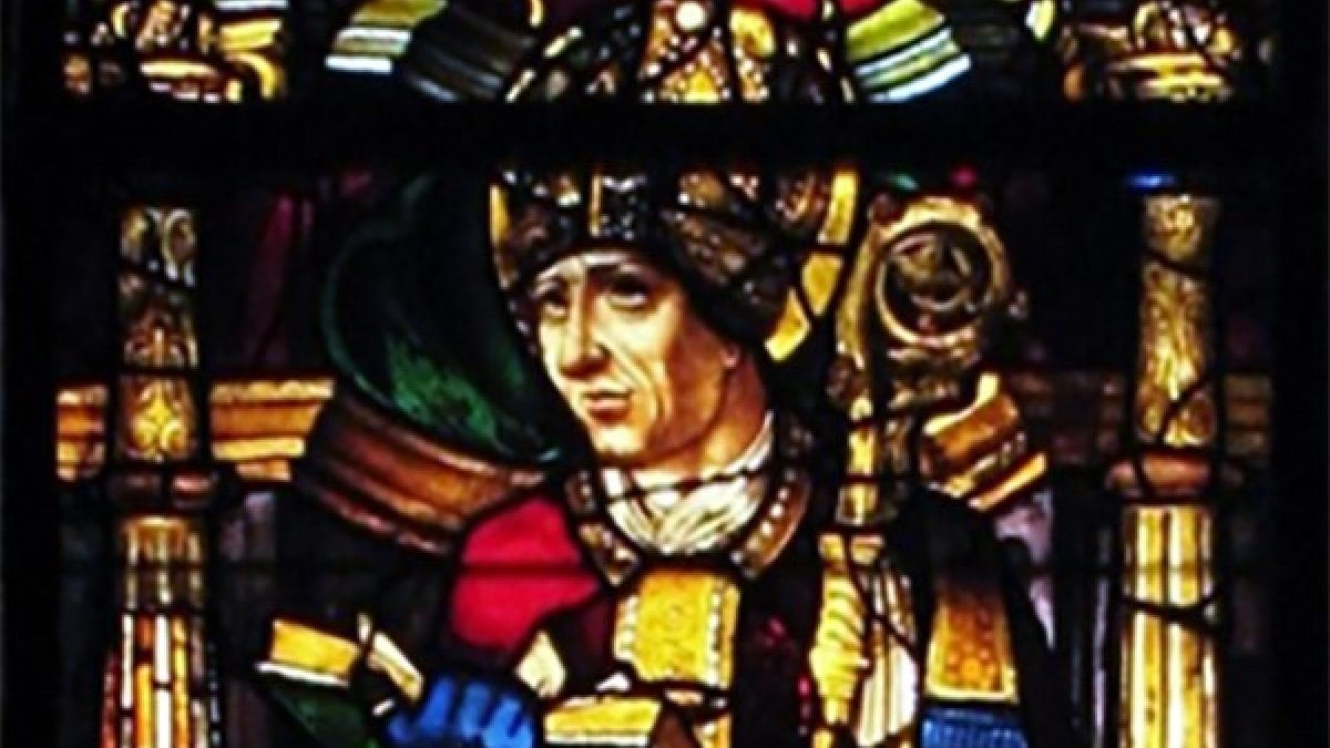 Imagen del obispo Acosta en la catedral de León.