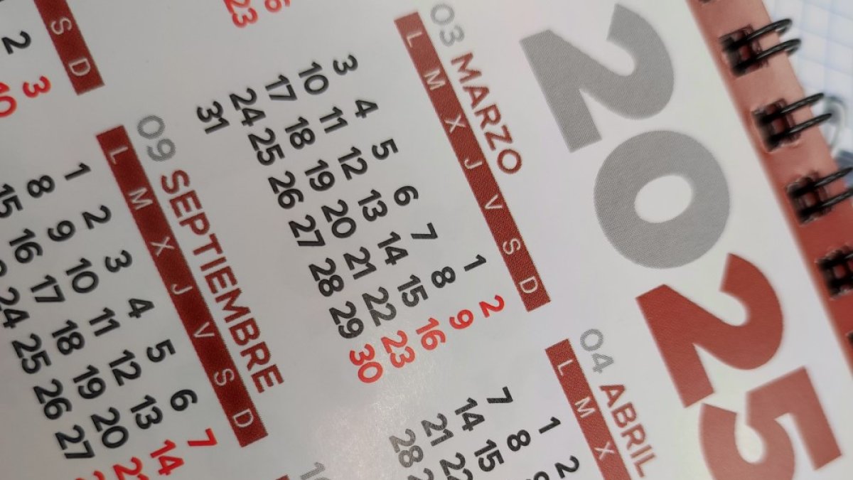 Calendario de 2025.