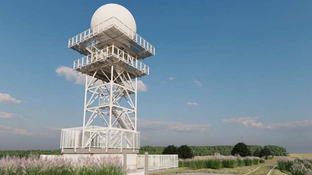Un radar meteorológico que los vecinos consideran que sería similar al que se ubicaría en el pueblo.