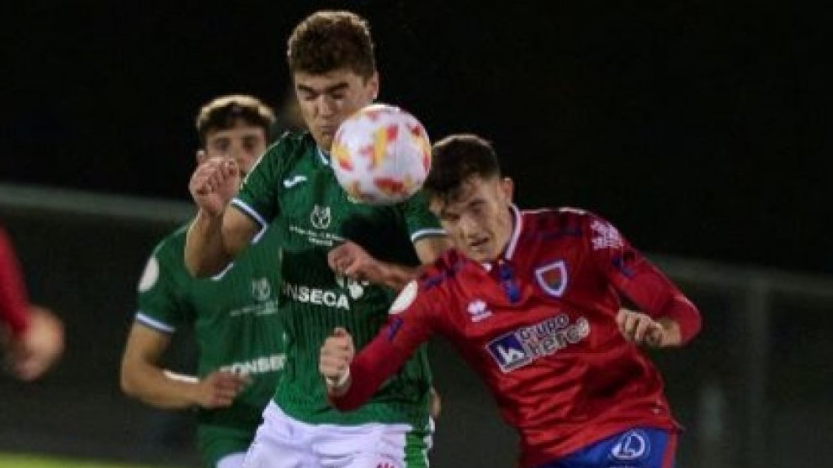 David González en el partido de la Copa del Rey del Numancia de hace dos años ante el San Juan navarro.