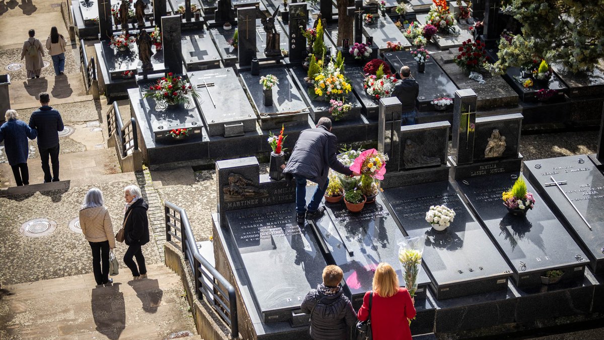 El cementerio de la capital durante la mañana del 1 de noviembre.
