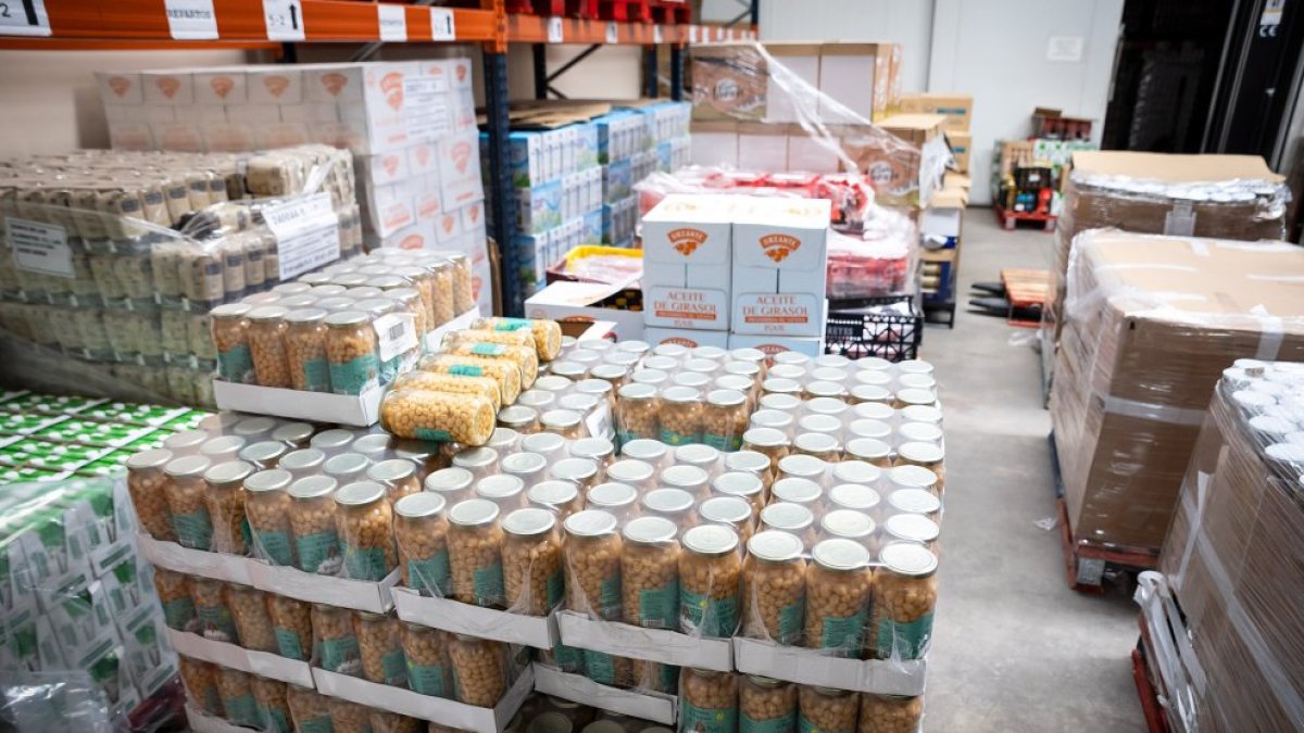 Almacén del Banco de Alimentos de Soria.