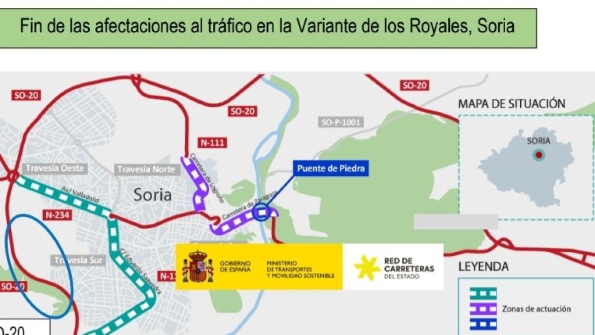 Croquis de la zona en que se ha actuado y afectaciones.