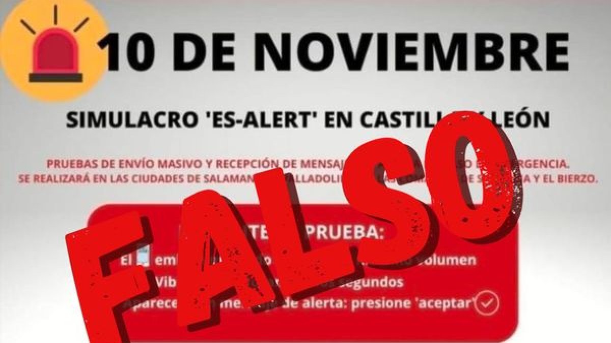 La Junta desmiente el bulo sobre un simulacro.