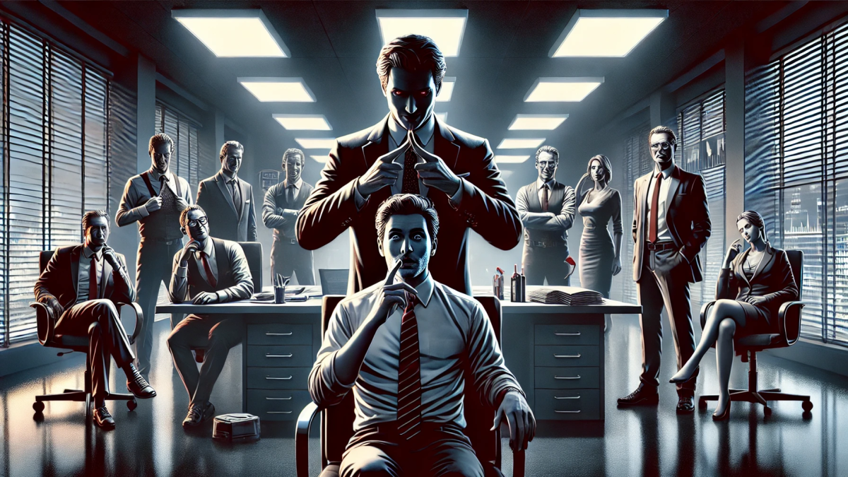 Entornos profesionales y psicopatía. Imagen generada con IA.