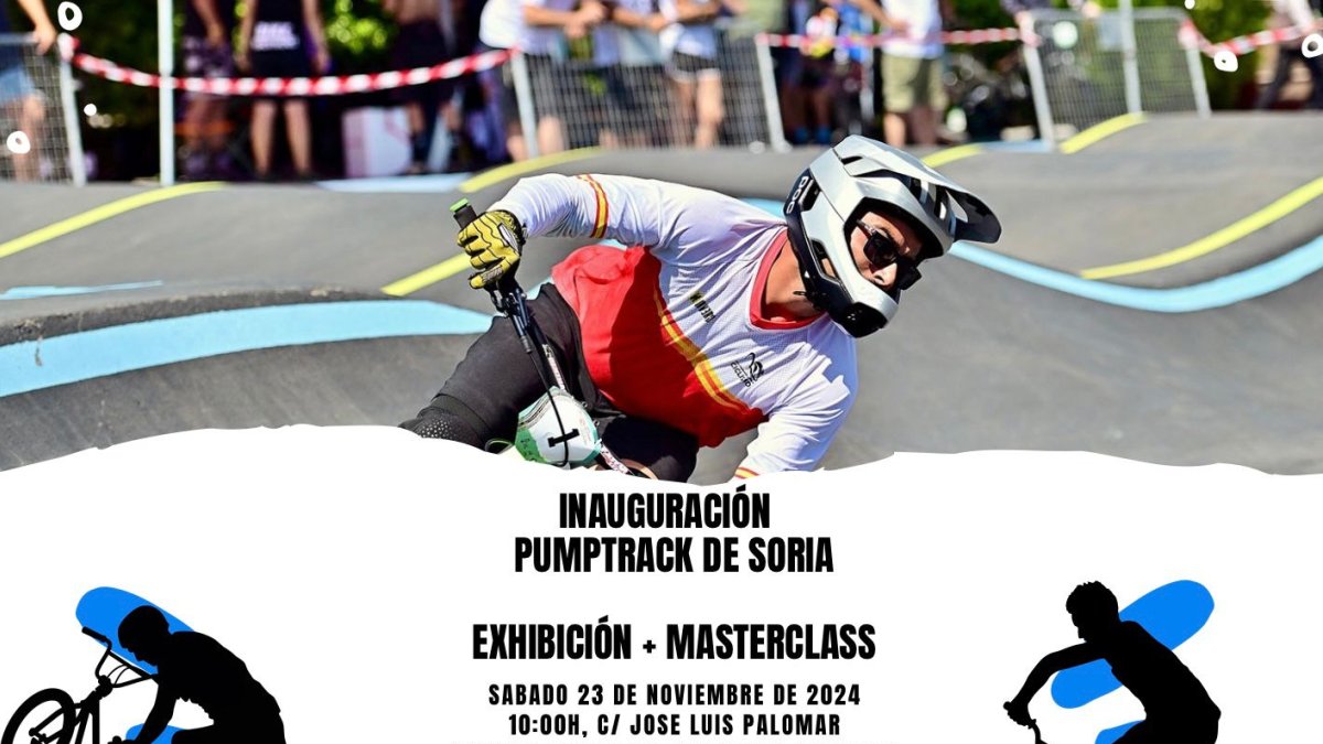 Cartel del evento de inauguración de la pista de pumptrack.
