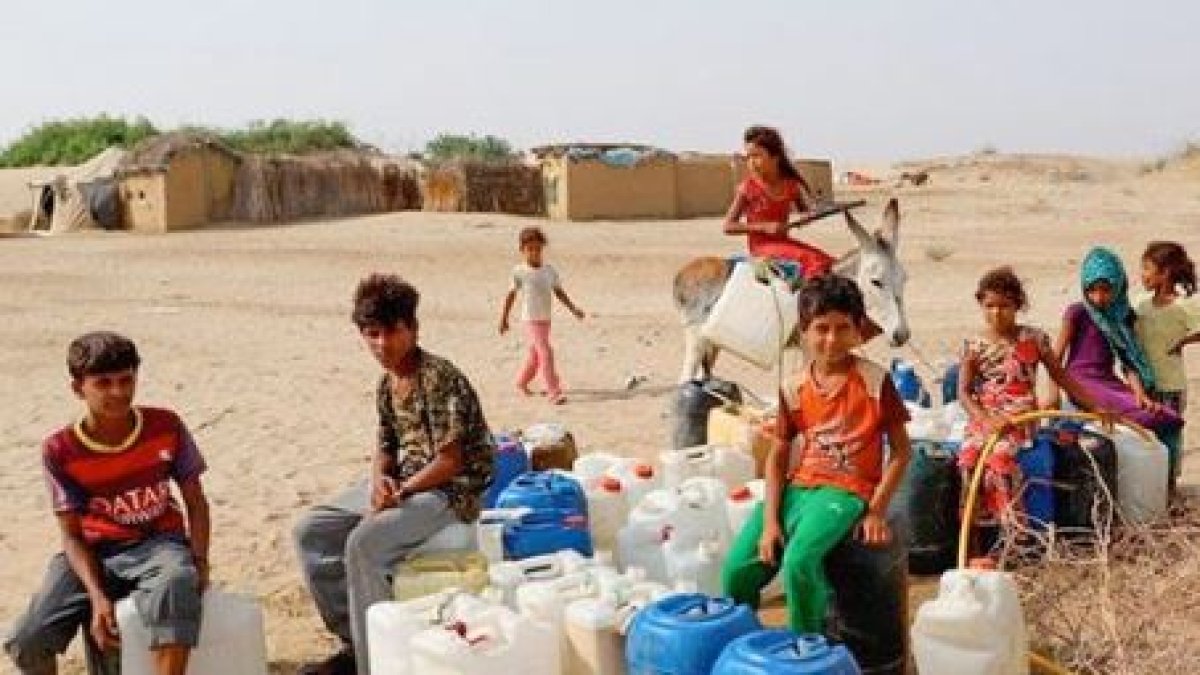 Pueblo en África en una foto de Unicef