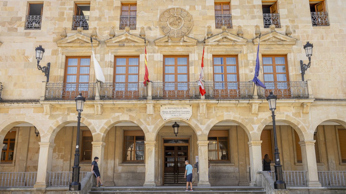 Edificio del Ayuntamiento, en la plaza Mayor de Soria.