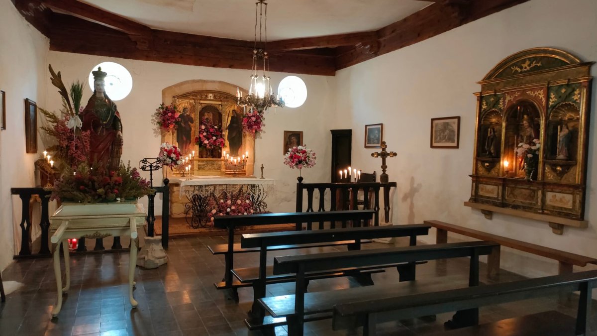 Interior de la ermita de Santa Bárbara, en la capital soriana.