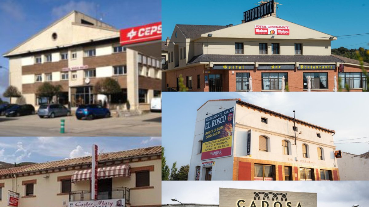 Cinco restaurantes de carretera.