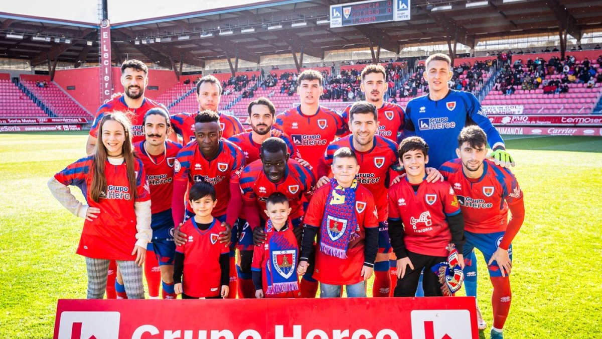 Once del Numancia ante el Guijuelo el pasado domingo