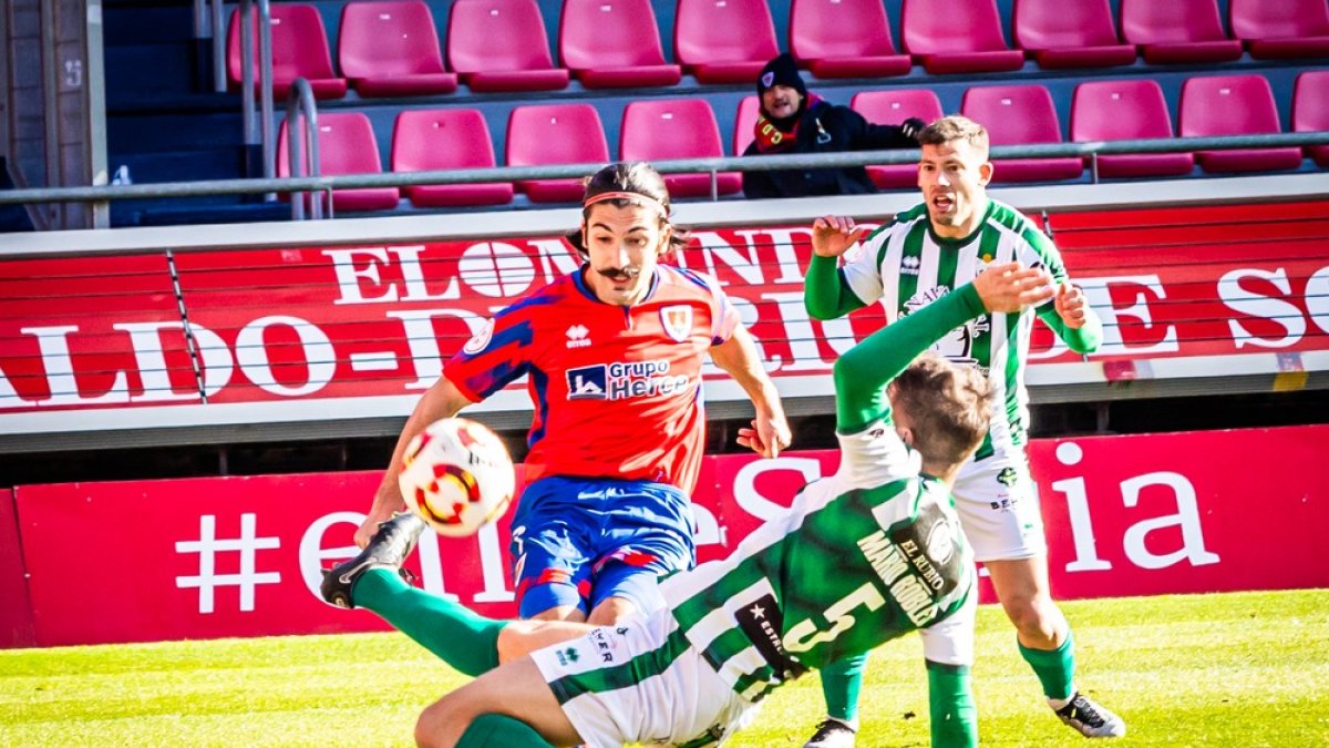 Imagen del Numancia-Guijuelo de la primera vuelta.
