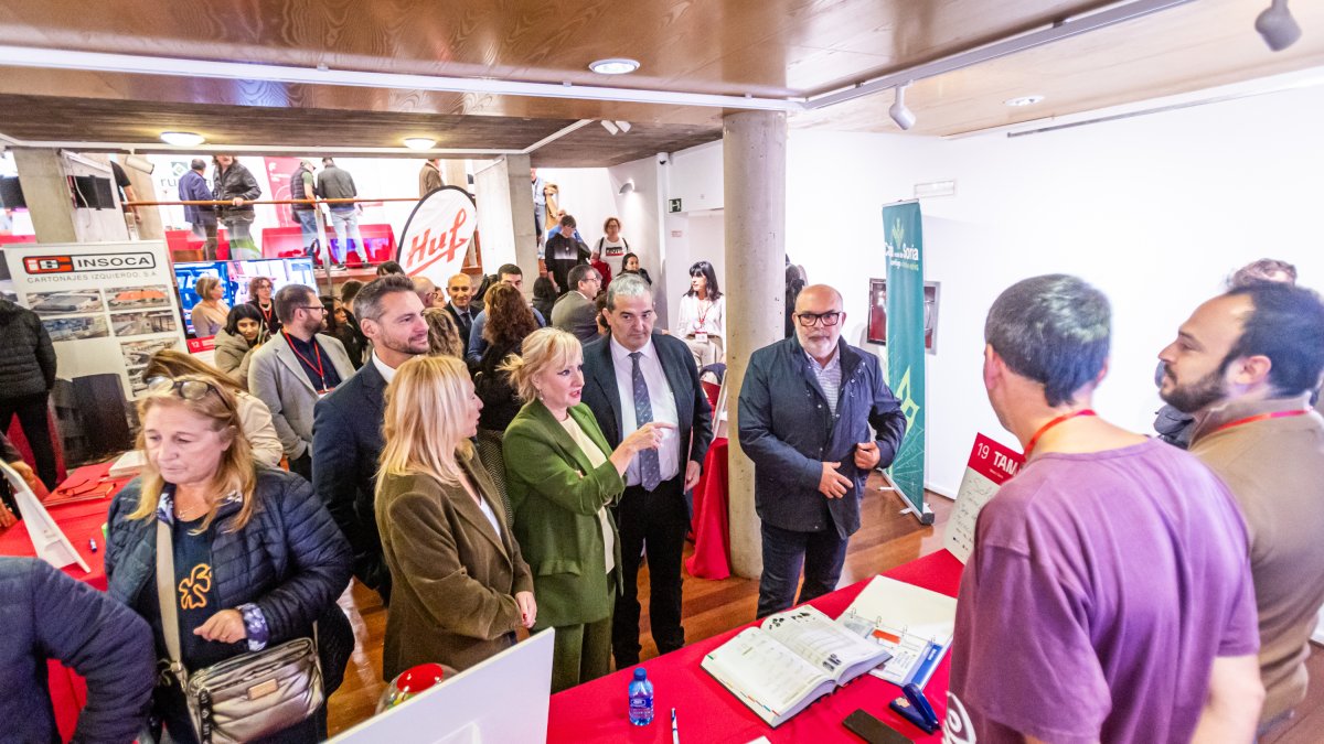 Un momento de la tercera edición de la Feria Soria Emplea en el Palacio de la Audiencia.