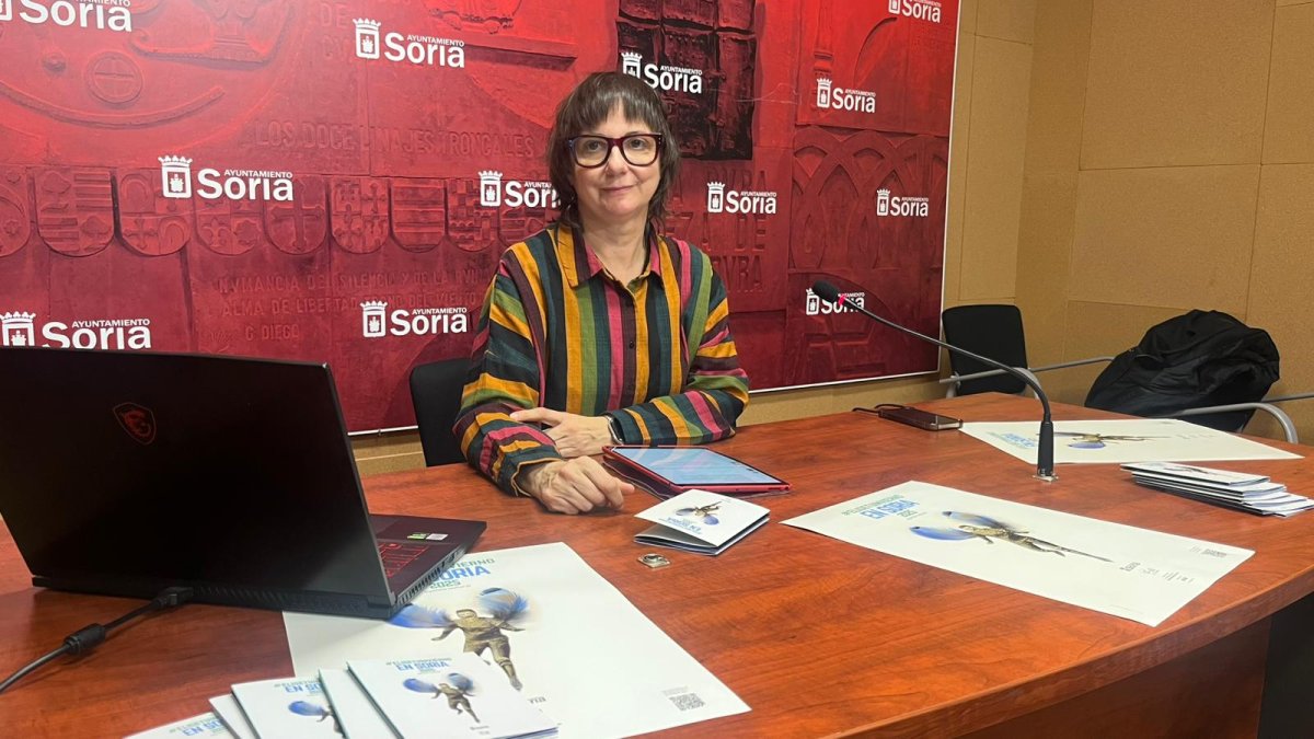 La concejala de Cultura del Ayuntamiento de Soria, Gloria Gonzalo, presenta la programación de invierno.
