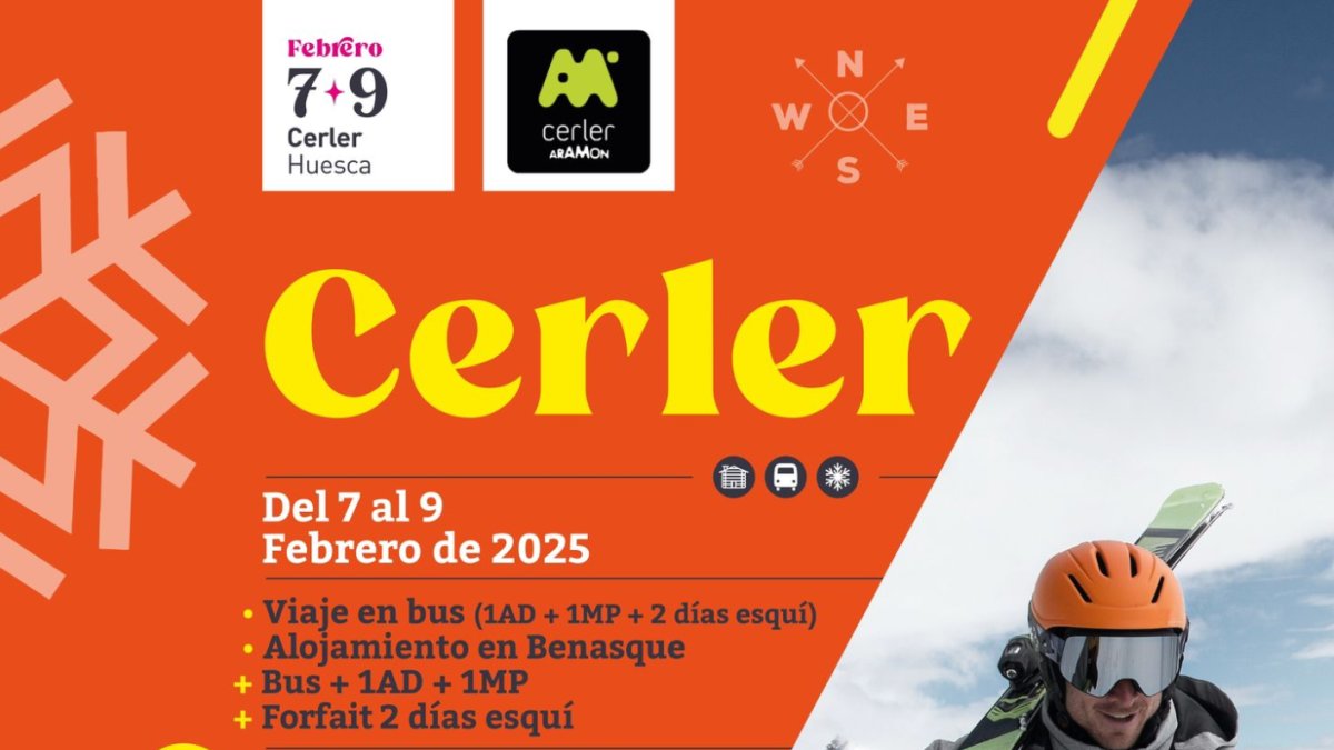 Cartel que anuncia la excursión del CES a Cerler.