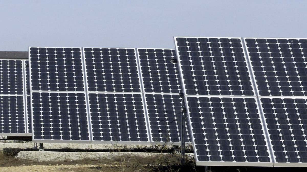Módulos de placas solares.
