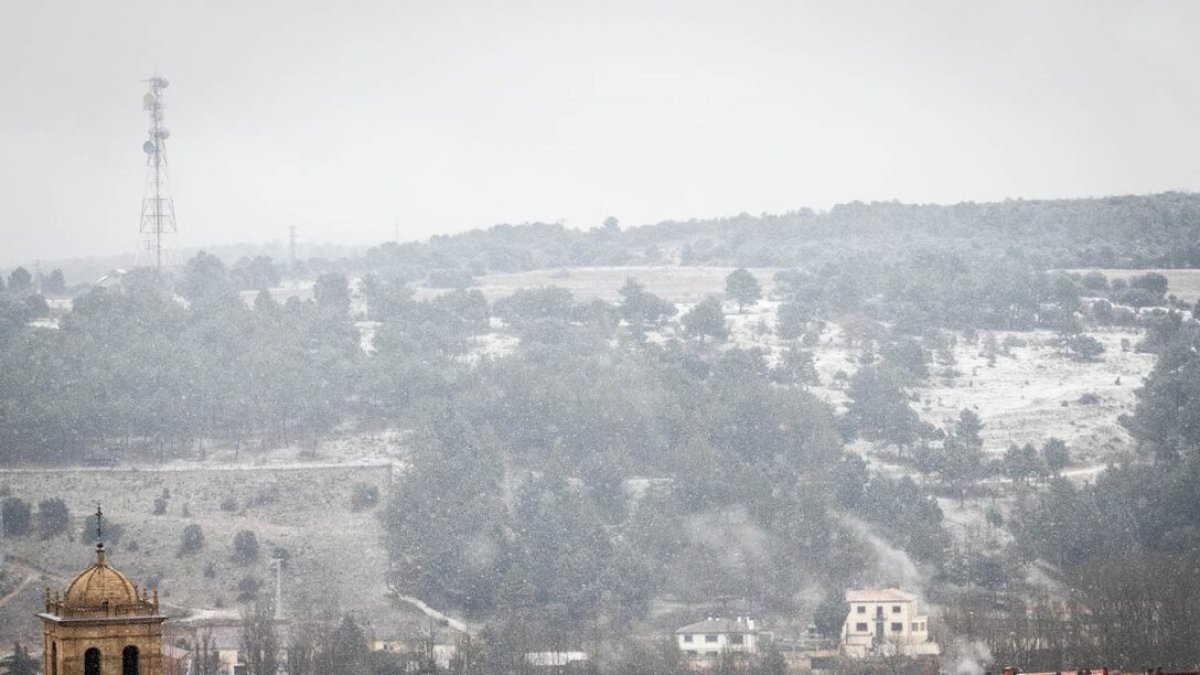 Nieve en las inmediaciones de la capital.