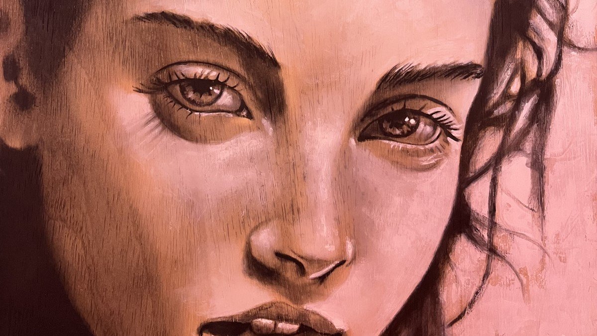 Detalle de una obra de Max Cantrell a subasta.