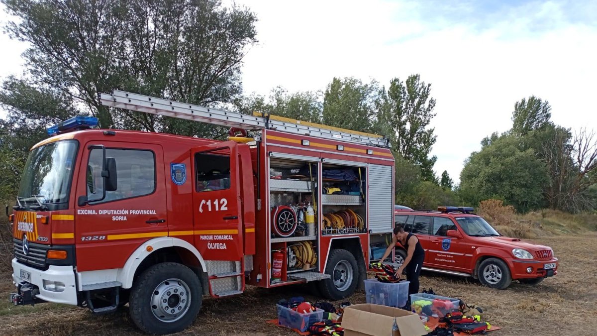 Bomberos del parque de Ólvega (Soria)