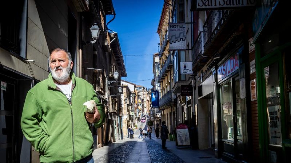 Calle Claustrilla, en pleno centro de Soria.