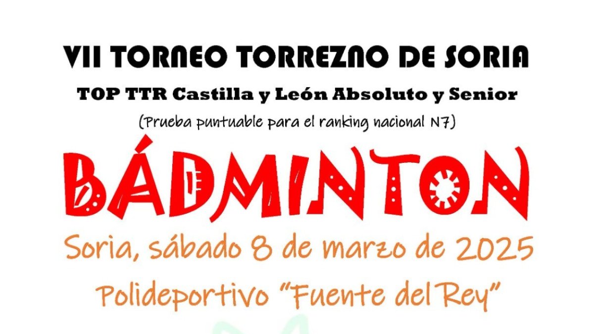 Cartel del torneo de este fin de semana.
