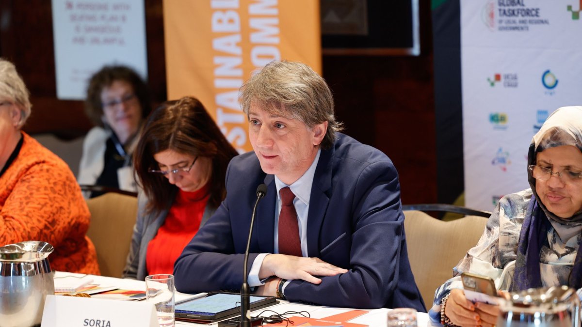 Carlos Martínez Mínguez durante su intervención en la ONU.