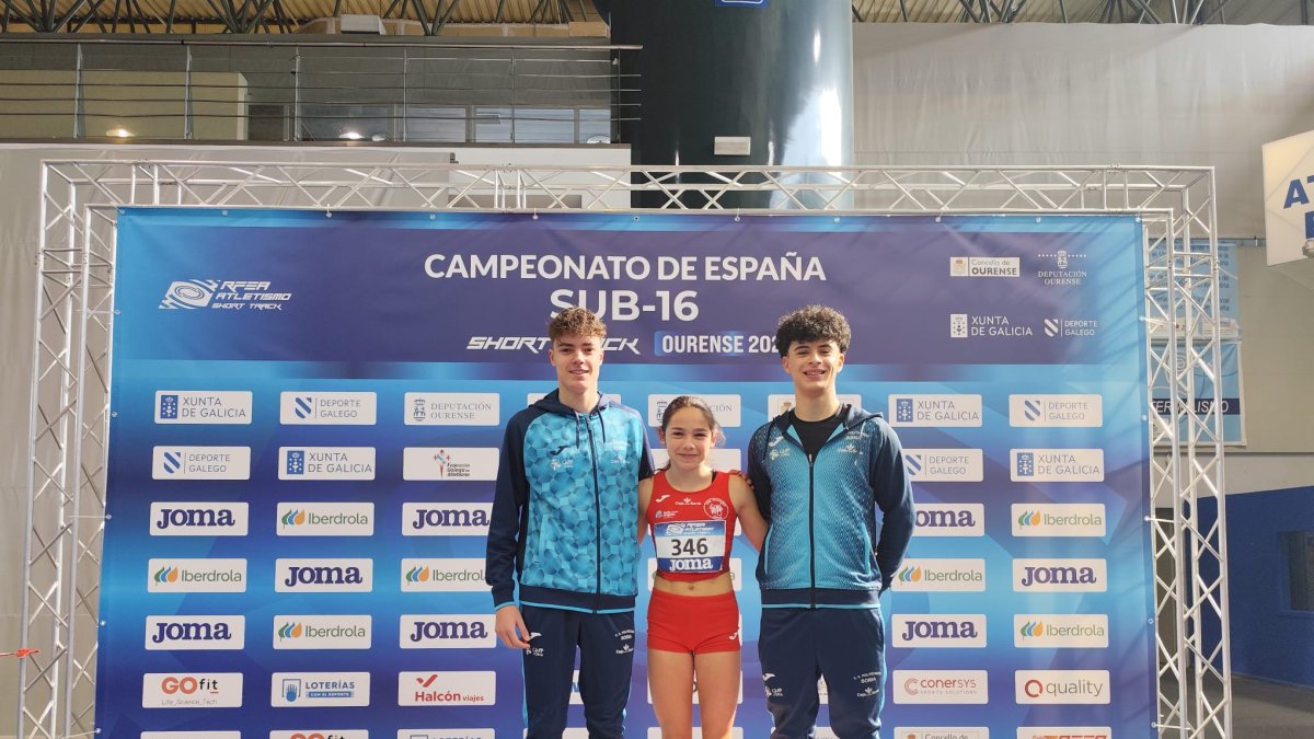 Diego Valero, Celia Díaz e Iván Sanz fueron los sorianos que han competido en el Nacional sub 16.