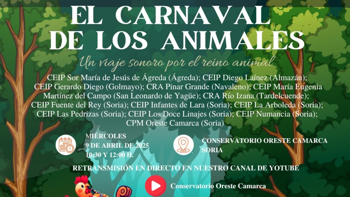 Cartel de la actividad didáctica musical.